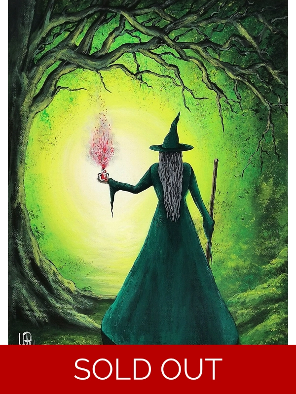 She's A Witch, Original Acrylic Painting